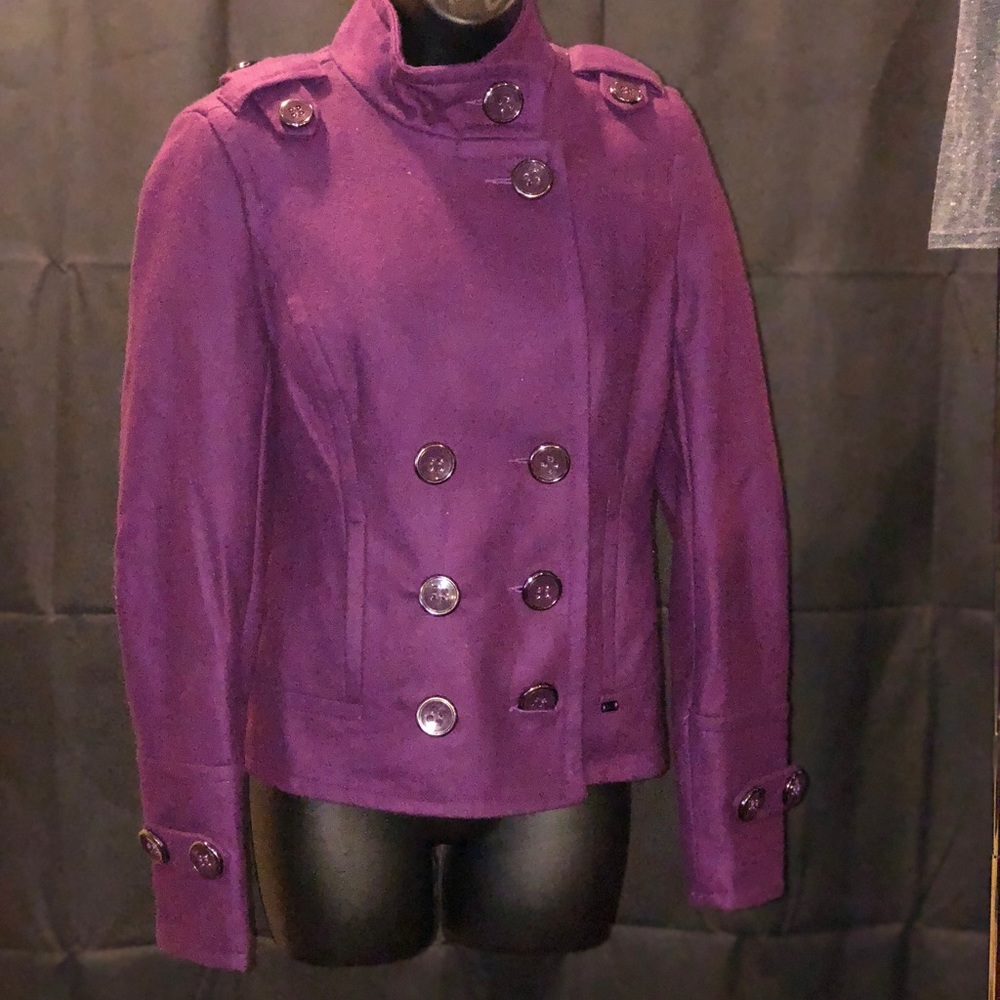 Worn Once Purple DKNY JEANS Pea Coat